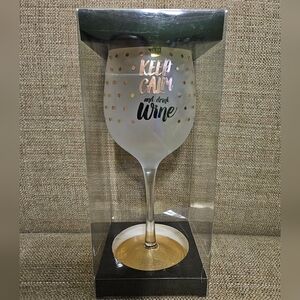 Keep Calm and Drink Wine 16 oz wine glass